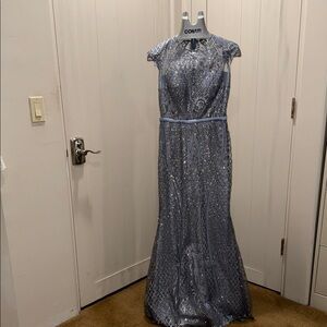 Elegant Blue Maxi Dress